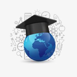 科技教学帽子矢量图高清图片