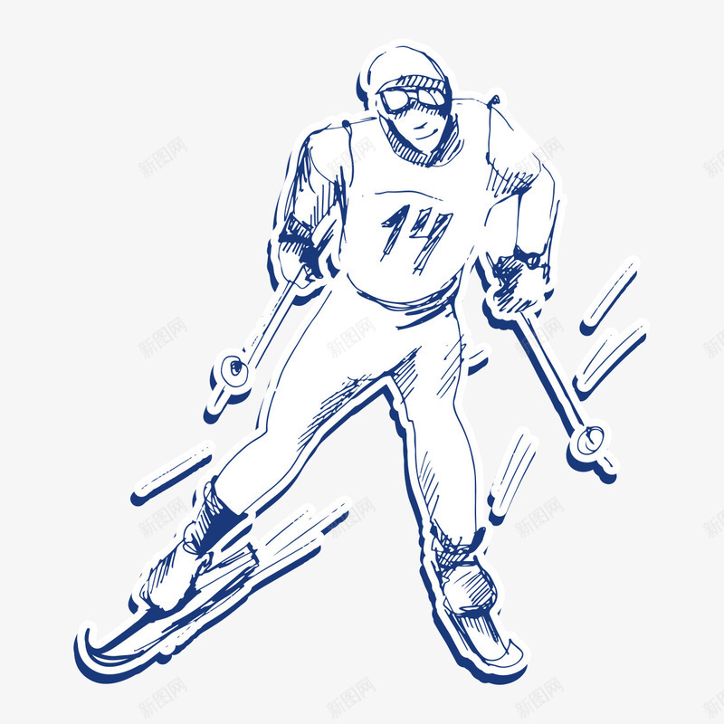 手绘卡通滑雪人物形象png免抠素材_新图网 https://ixintu.com 人物 冬天 卡通 手绘 手绘卡通滑雪人物 滑雪 玩耍