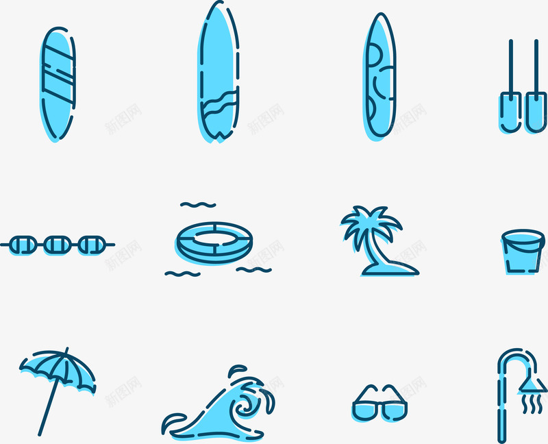 人们的活动板png免抠素材_新图网 https://ixintu.com 冲浪板 划桨板 户外 有趣 水滩 海洋度假 节日活动 运动桨