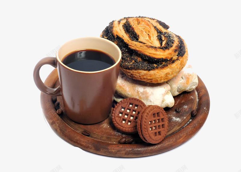 面包png免抠素材_新图网 https://ixintu.com 咖啡 杯子 法式面包 面包 饼干
