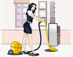 打扫卫生的女人家政清洁服务高清图片