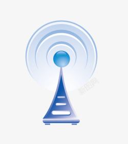 卫星信号蓝色科技信息接收器矢量图高清图片