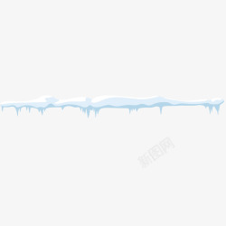 寒冷冬季冬季雪和冰插画矢量图高清图片