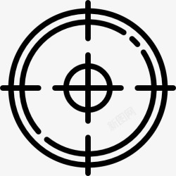 蓝色射击靶子目标图标高清图片