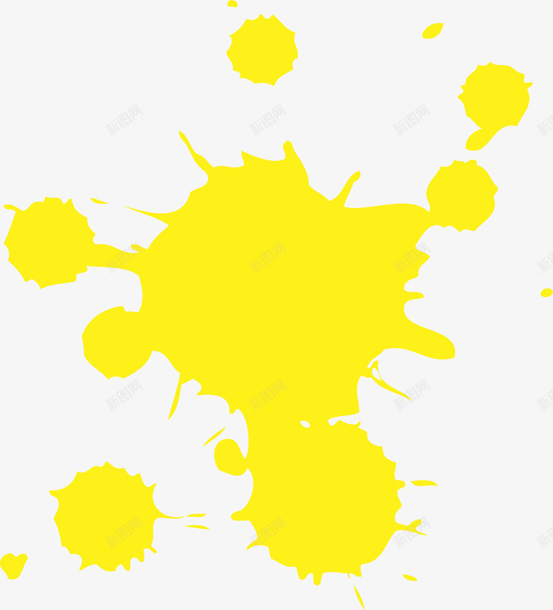 简约黄色涂鸦png免抠素材_新图网 https://ixintu.com 小清新 抽象水渍 简约水渍 简约涂鸦 黄色水彩 黄色涂鸦