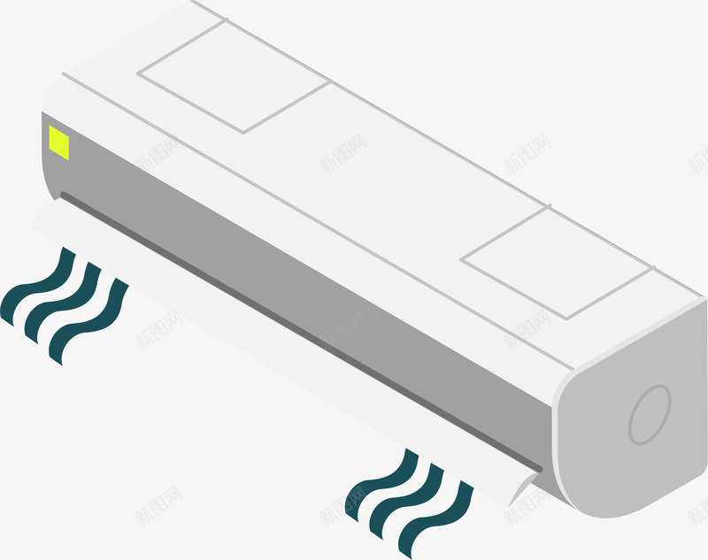 卡通空调png免抠素材_新图网 https://ixintu.com PNG图 PNG图下载 创意卡通 卡通 卡通插图 家电 插图 空调