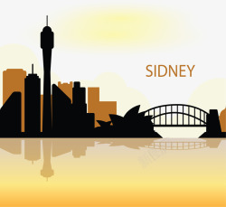 悉尼美景澳大利亚美丽悉尼矢量图高清图片