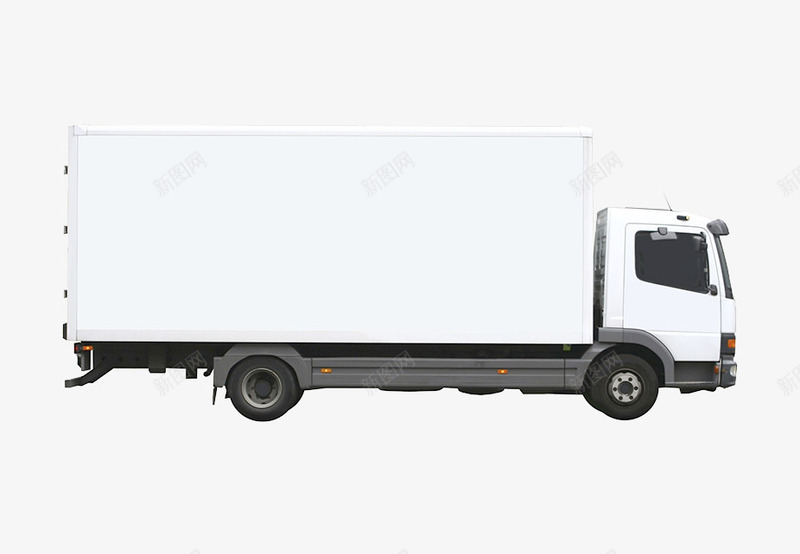 白色货柜车png免抠素材_新图网 https://ixintu.com 交通工具 卡车 快递 汽车 物流 货柜 运输