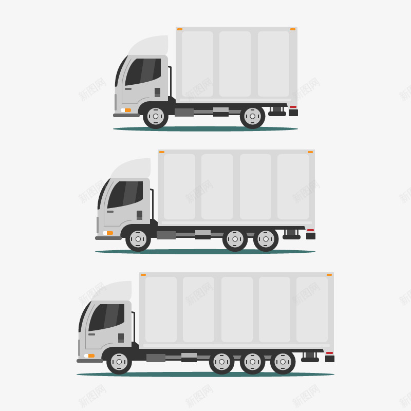 加长卡车矢量图ai免抠素材_新图网 https://ixintu.com 白色卡车 高清 矢量图