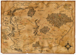 手绘复古地图素材