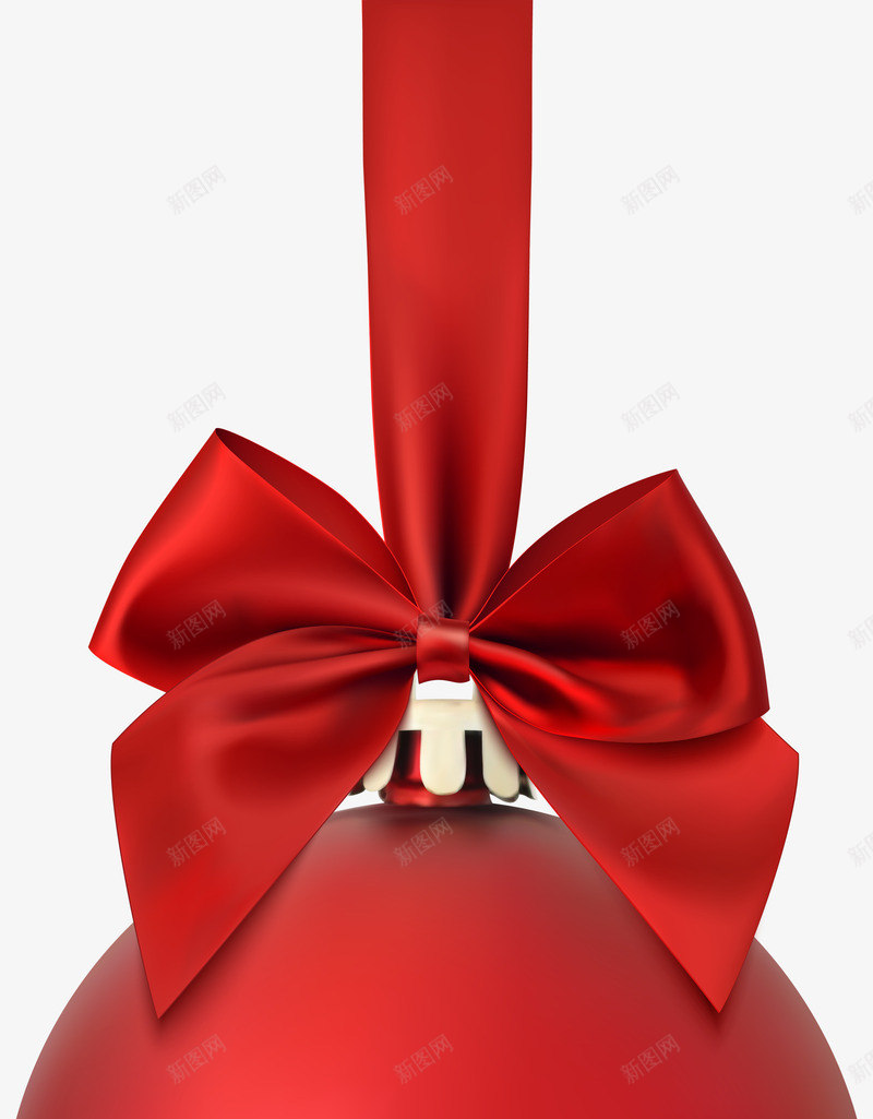 圣诞节红色吊球png免抠素材_新图网 https://ixintu.com 喜庆 圣诞节吊球 红色丝带 红色吊球 红色蝴蝶结 质感