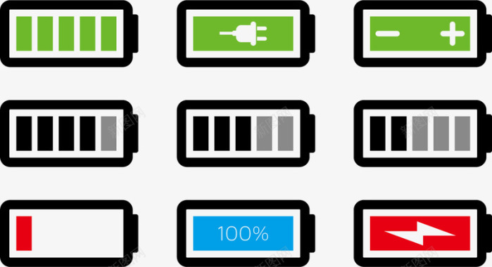 快速充电电池图标图标