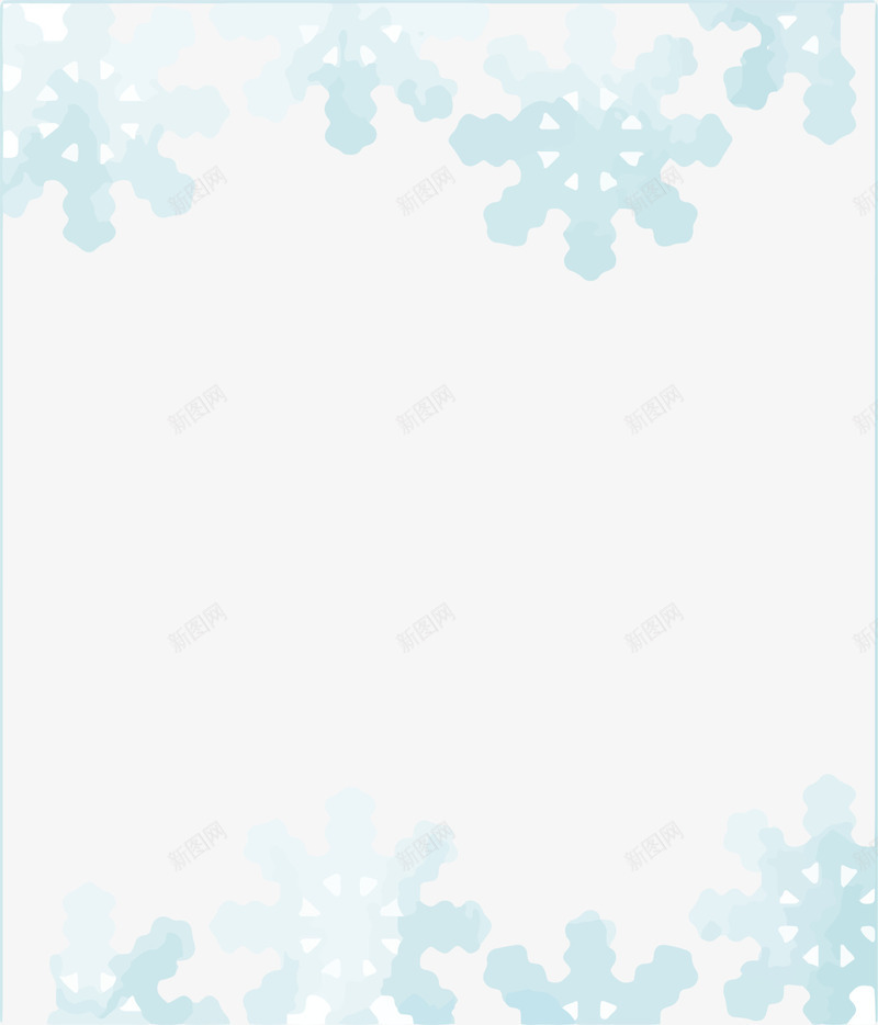 蓝色雪花框架png免抠素材_新图网 https://ixintu.com winter 冬天 冬季 寒冬 绿色框架 边框纹理 雪花 雪花片