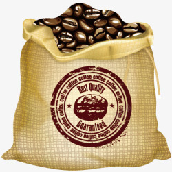 袋子里的咖啡袋子里的咖啡豆矢量图高清图片