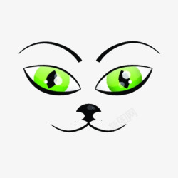 高冷的美少女绿眼睛猫鼻子高清图片