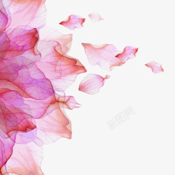 浪漫花瓣水彩绘动感花瓣背景高清图片