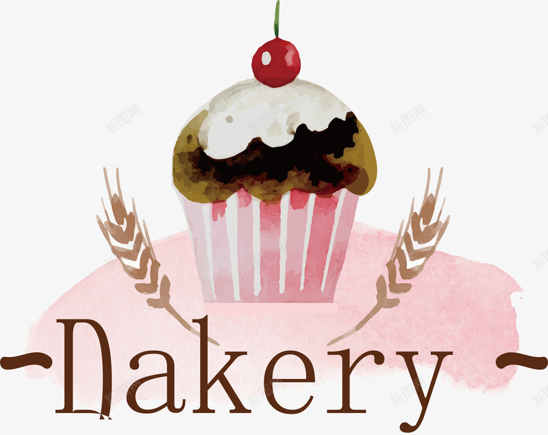 水彩蛋糕logo图标png_新图网 https://ixintu.com 小麦 标签 水彩 水彩蛋糕 蛋糕 蛋糕logo