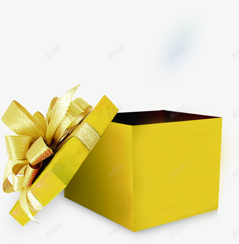 金色礼盒新店开张宣传png免抠素材_新图网 https://ixintu.com 宣传 开张 新店 礼盒 金色
