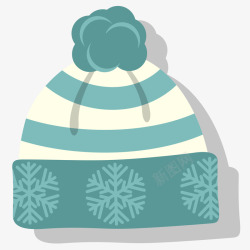 冬季手绘保暖帽子元素矢量图素材
