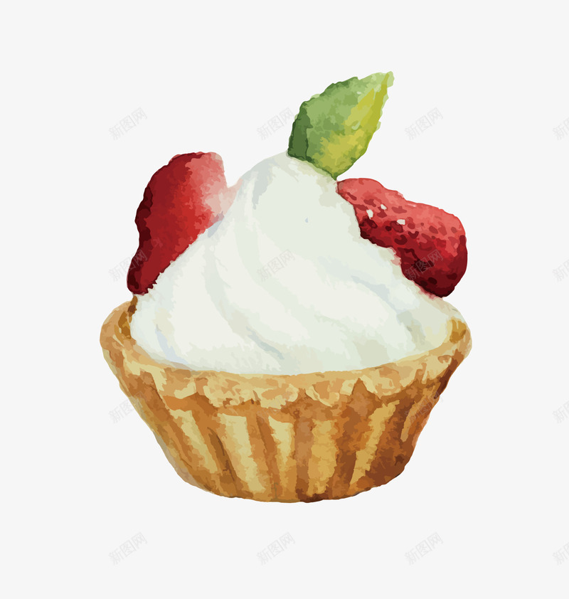 蛋糕手绘矢量图eps免抠素材_新图网 https://ixintu.com 创意蛋糕插画 手绘水彩蛋糕 淡雅水彩画 美味水彩蛋糕 矢量图