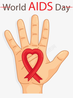 图标红丝带国际艾滋病日图标高清图片