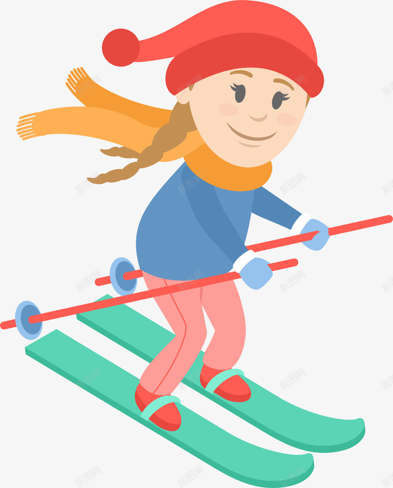 寒冷冬季滑雪的人png免抠素材_新图网 https://ixintu.com 冬天滑雪 冬季滑雪 寒冷冬季 小人 滑雪的人 滑雪运动 红色帽子