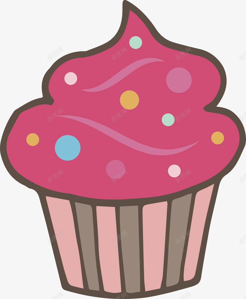 卡通杯子蛋糕矢量图eps免抠素材_新图网 https://ixintu.com 卡通蛋糕 手绘蛋糕 杯子蛋糕 矢量png 粉色蛋糕 蛋糕 矢量图