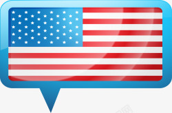 美国国旗对话框素材
