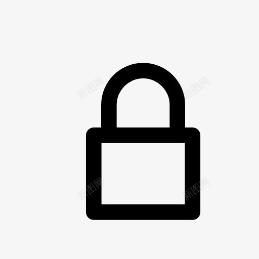 小锁图标png_新图网 https://ixintu.com UI设计 lock 上锁 保密 保护 加密 设置 锁 锁头 锁定 锁的简笔画 锁矢量图 隐私 黑色锁