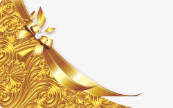 金色卡片设计金色蝴蝶结高清图片