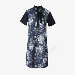 中国风短袖绑带妈妈裙子素材