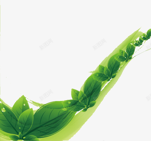 圆环环保标签主题图标png_新图网 https://ixintu.com 图标 绿叶叶子 绿色植物