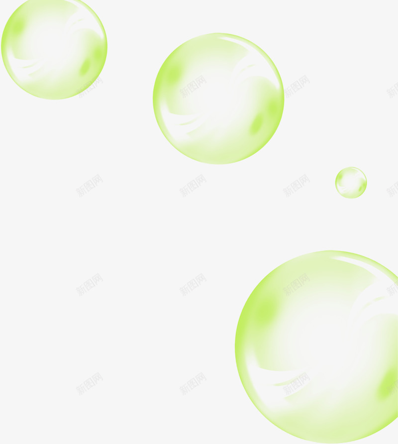 创意质感绿色的透明气泡png免抠素材_新图网 https://ixintu.com 创意 气泡 绿色 质感 透明