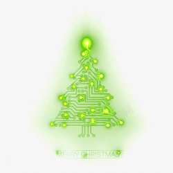 绿色科技芯片绿色科技芯片圣诞树高清图片