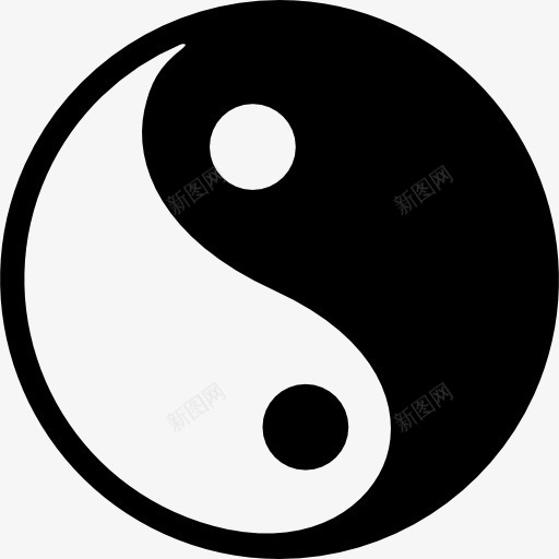 尹洋符号图标png_新图网 https://ixintu.com 中国 哲学 太极图 对偶 形状 道教