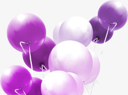 紫色气球效果卡通素材