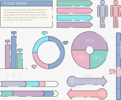小清新配色数据图表素材