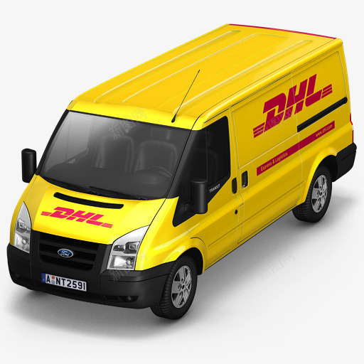 DHL货车前面图标png_新图网 https://ixintu.com dhl front lorry transport truck van 前面 卡车 范 运输 长头货车