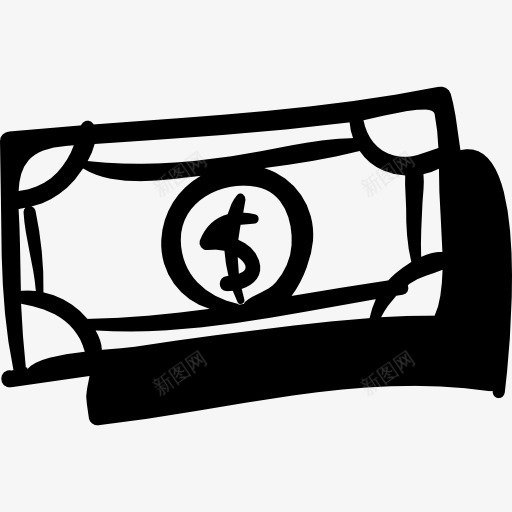 美元图标png_新图网 https://ixintu.com 商业 商务 工具 现金 纸 美元 账单 金钱的象征