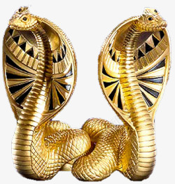 古埃及文化古埃及双头蛇雕塑高清图片