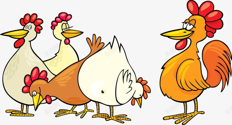卡通母鸡png免抠素材_新图网 https://ixintu.com 一群鸡 免扣鸡 卡通 母鸡 母鸡素材