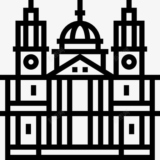 Saintpaul大教堂图标png_新图网 https://ixintu.com 伦敦 圣保罗大教堂 地标性建筑 建筑 欧洲 纪念碑 英国