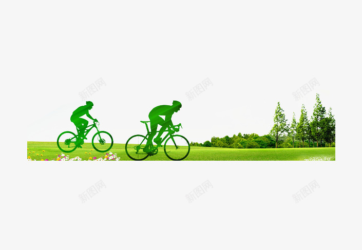 骑行低碳元素png免抠素材_新图网 https://ixintu.com PPT元素 低碳 保护地球 地球生态 海报装饰 环保 绿色