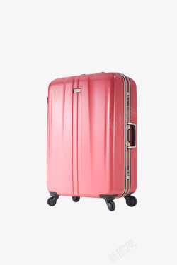 粉色精美行李箱素材