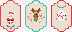雪人标签圣诞节装饰标签矢量图高清图片