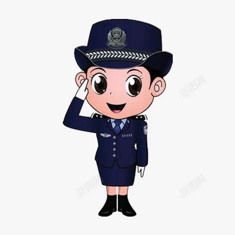 卡通警察png免抠素材_新图网 https://ixintu.com 动漫警察 卡通人物形象 卡通警察 可爱女警察 女警 女警察卡通