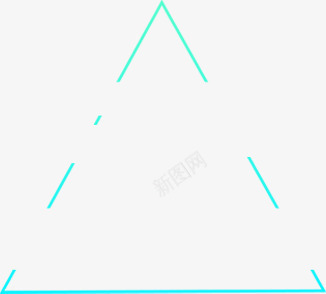 三角形png免抠素材_新图网 https://ixintu.com 几何 时尚元素 炫光 蓝色三角形 蓝色线条