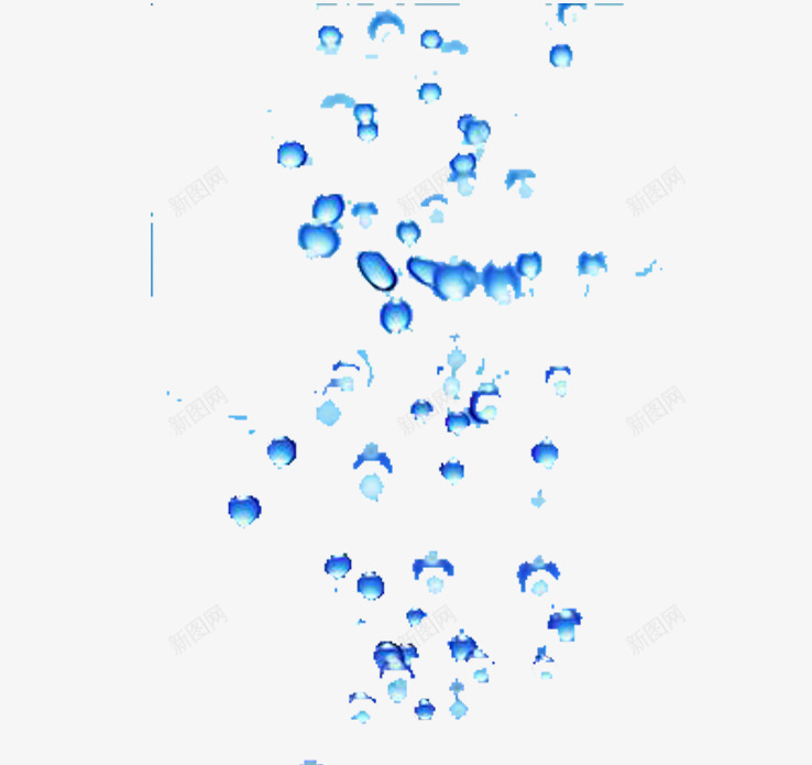 蓝色的泡泡png免抠素材_新图网 https://ixintu.com 分散 平静 气泡 水中 水中气泡 浮动 蓝色
