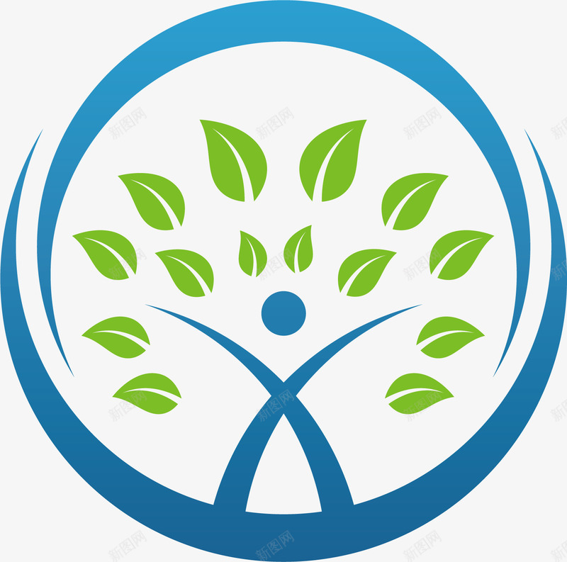 保护植物图标矢量图ai_新图网 https://ixintu.com 保护 图标 环境 绿色 蓝色 设计 责任 矢量图