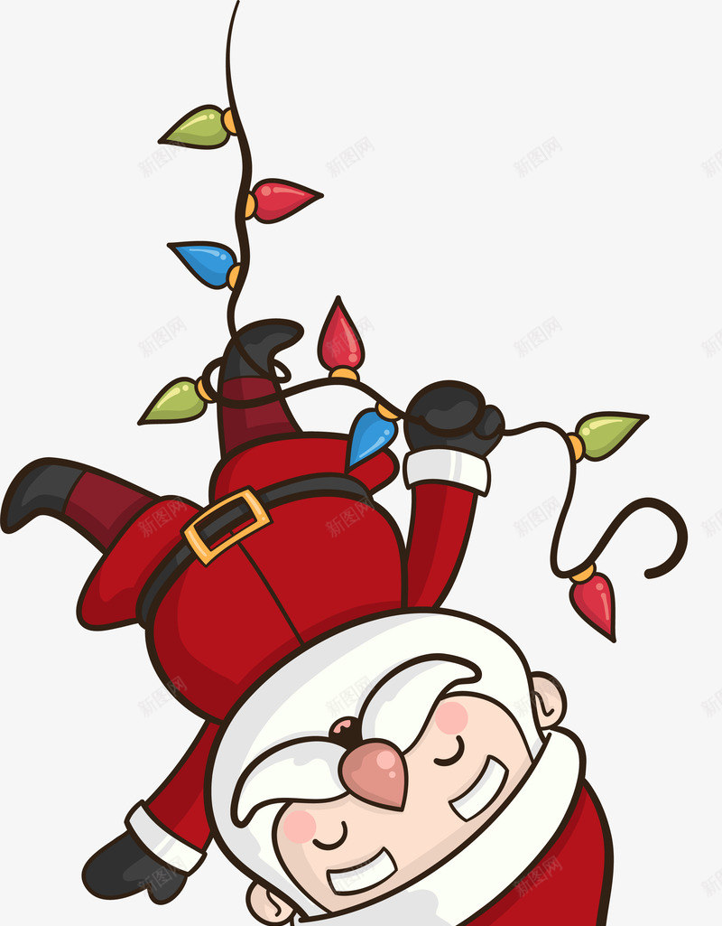 卡通圣诞元旦节日装饰矢量图eps免抠素材_新图网 https://ixintu.com 卡通可爱老人 卡通圣诞老人 圣诞 圣诞元旦 圣诞老人 圣诞老人表情 矢量图